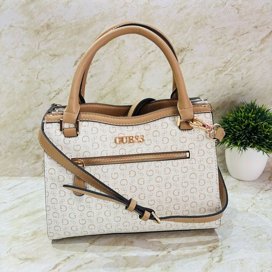 Cartera Beige con blanco - Guess